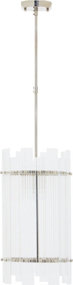 Kovové závěsné svítidlo ve stříbrné barvě se skleněným stínidlem ø 27 cm Ritz – Premier Housewares Premier Housewares