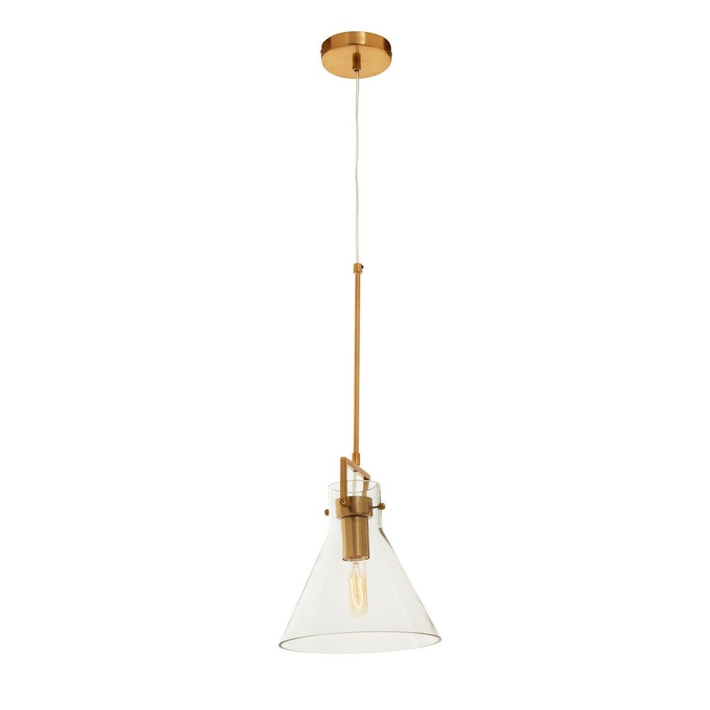 Kovové závěsné svítidlo ve zlaté barvě se skleněným stínidlem ø 25 cm Trieste – Premier Housewares Premier Housewares
