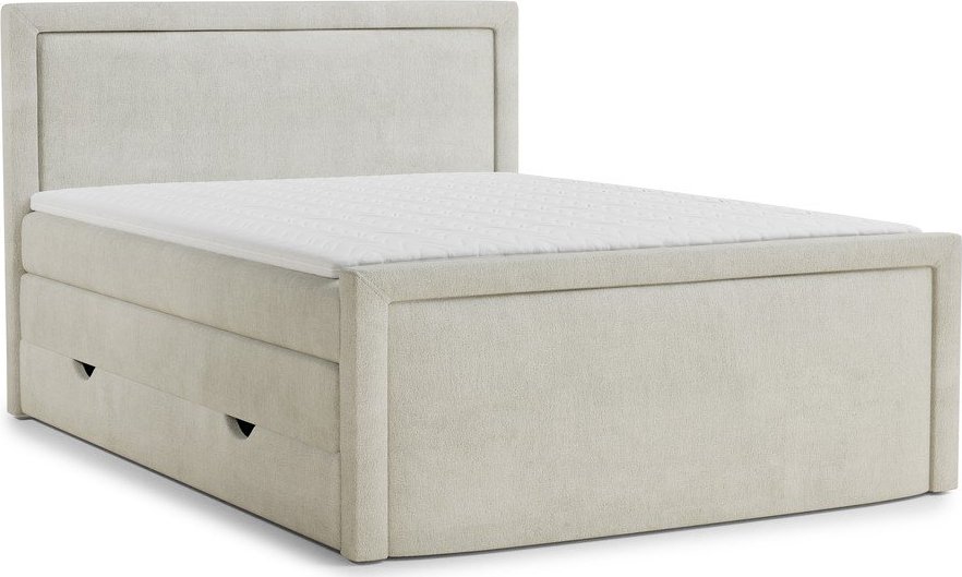 Krémová boxspring postel s úložným prostorem 160x200 cm Fresco – Maison de Rêve Maison de Reve