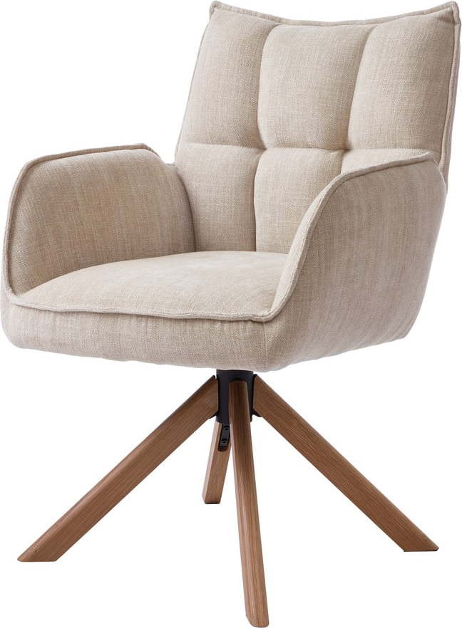 Krémová čalouněná jídelní křesla v sadě 2 ks Marilla – Unique Furniture Unique Furniture