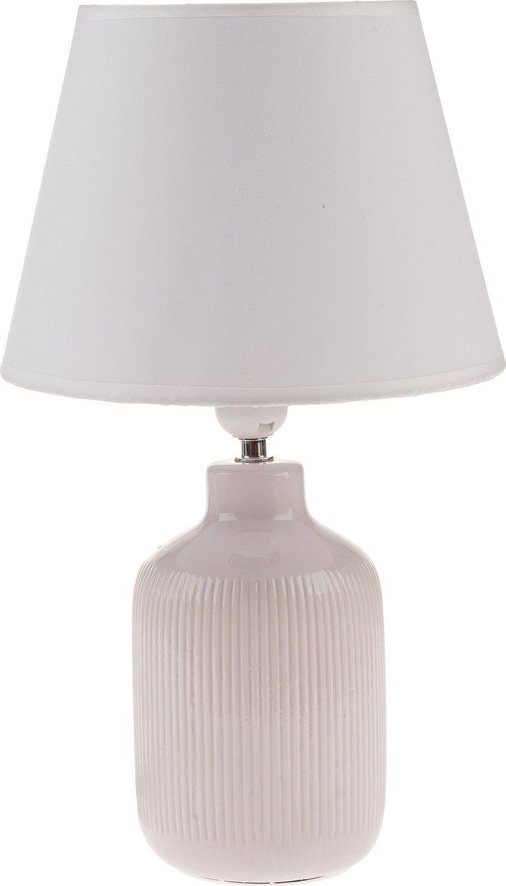 Krémová keramická stolní lampa s textilním stínidlem (výška 41 cm) Rita – Dakls Dakls