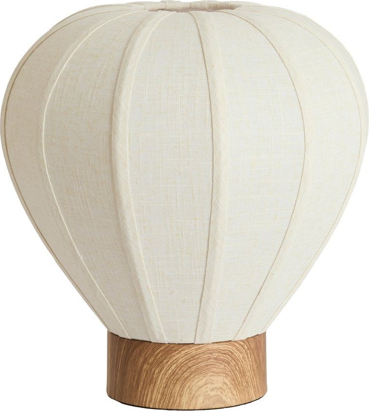 Krémová kovová stolní lampa s textilním stínidlem (výška 36 cm) Kyzo – Light & Living Light & Living
