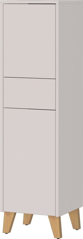 Krémová matná vysoká koupelnová skříňka 33x123 cm Arnea – Germania Germania