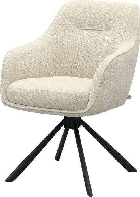 Krémové čalouněné jídelní křeslo s područkami Avola – Unique Furniture Unique Furniture