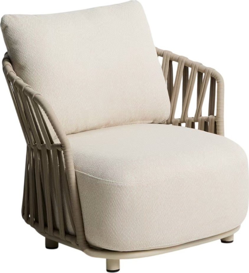 Krémové/taupe polstrované zahradní křeslo Osani – Kave Home Kave Home