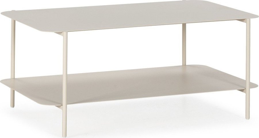 Krémový kovový konferenční stolek 58x90 cm Beatrix – MOME Mome