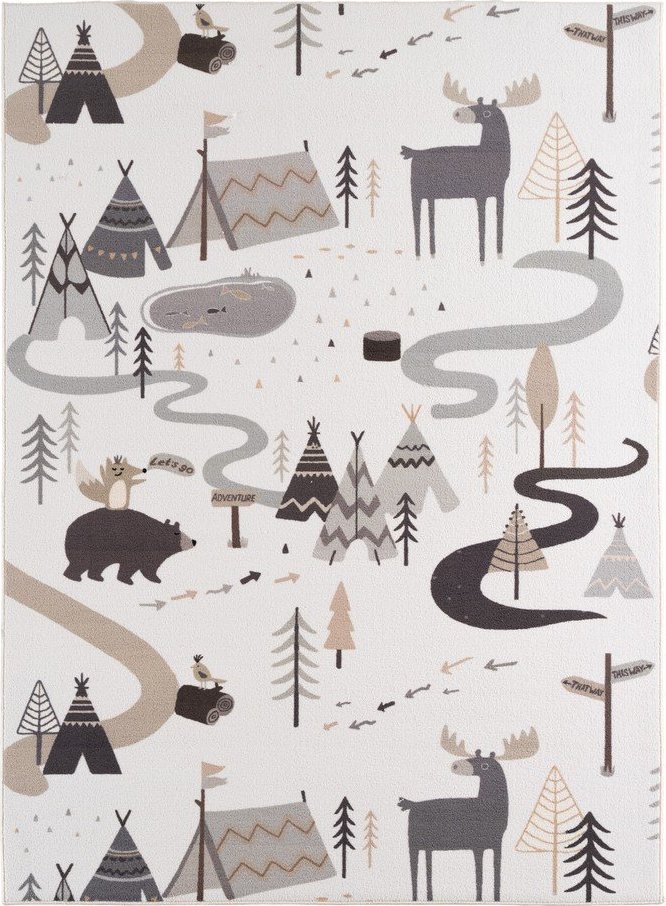 Krémový pratelný dětský koberec 160x230 cm Coco 1135 – Ayyildiz Carpets Ayyildiz Carpets
