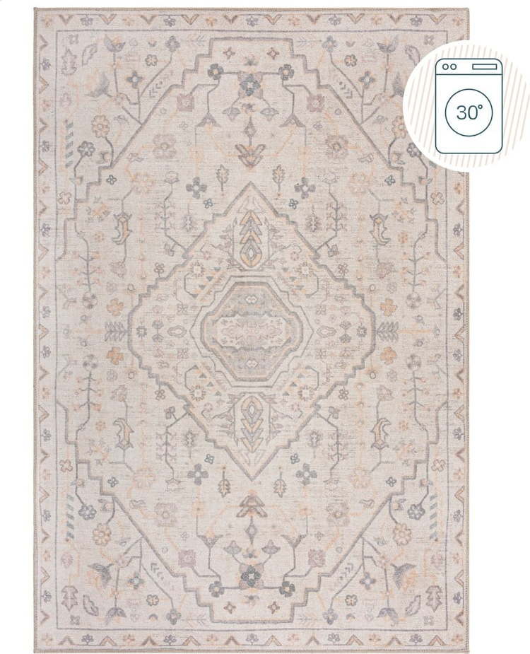 Krémový pratelný koberec 152x230 cm Teo Traditional – Flair Rugs Flair Rugs