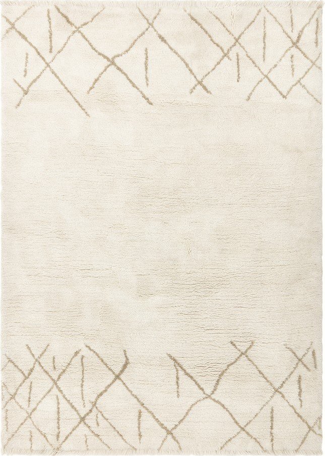 Krémový pratelný/ručně tkaný vlněný koberec 200x290 cm Azera Crosshatch – Asiatic Carpets Asiatic Carpets