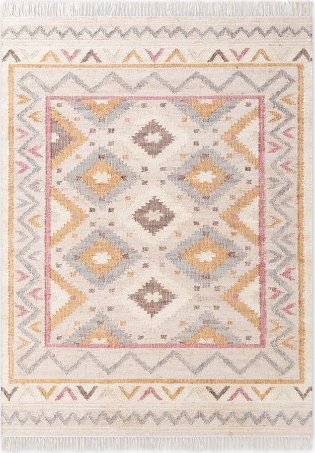 Krémový ručně tkaný jutový koberec 120x170 cm Roya Imani – Elle Decoration Elle Decoration