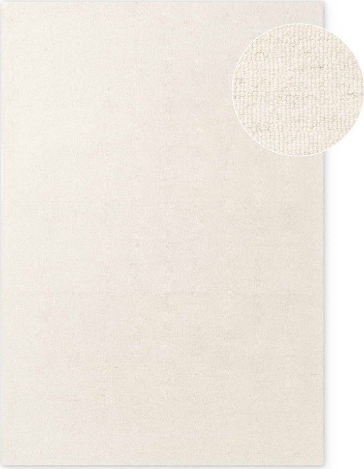 Krémový ručně tkaný vlněný koberec 140x200 cm Puristic Knots – Elle Decoration Elle Decoration