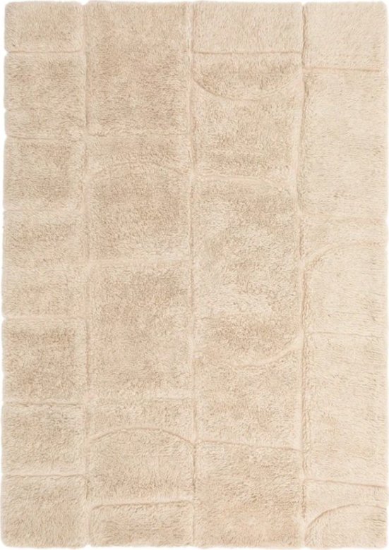 Krémový ručně tkaný vlněný koberec 200x300 cm Nak – Kave Home Kave Home