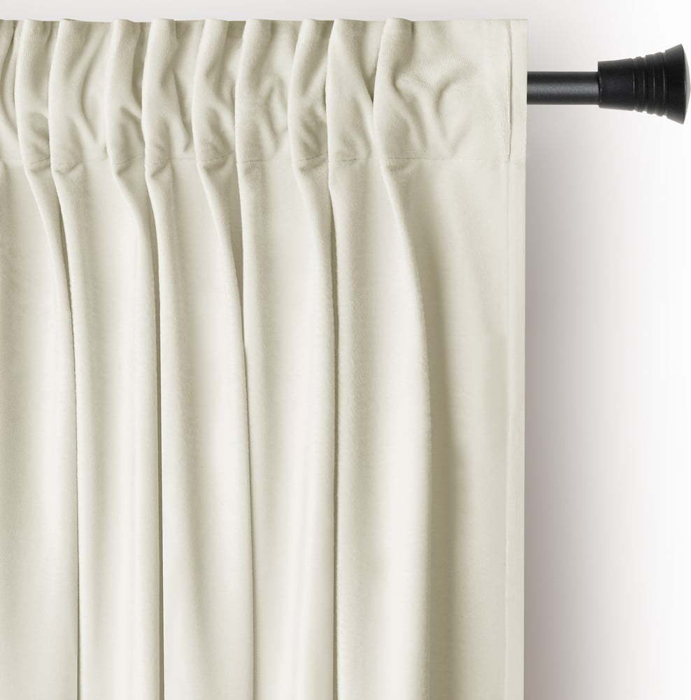 Krémový sametový dimout závěs 140x245 cm Pleat – Restilo Restilo