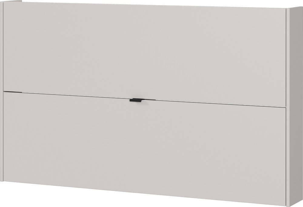 Krémový výklopný/závěsný botník v dekoru dubu 140x83x18 cm Ameca – Germania Germania