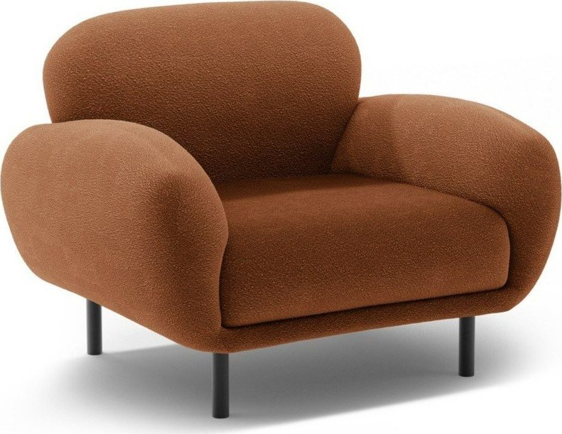 Křeslo z textilie bouclé v terakotové barvě Poppy – Micadoni Micadoni