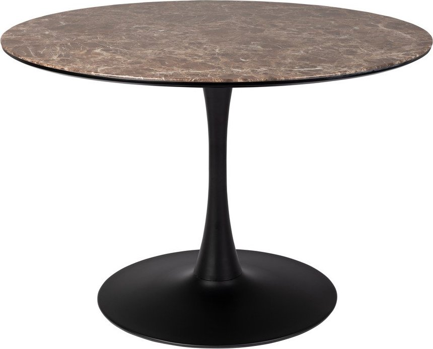 Kulatý jídelní stůl s deskou v dekoru mramoru ø 110 cm Maru – White Label White Label