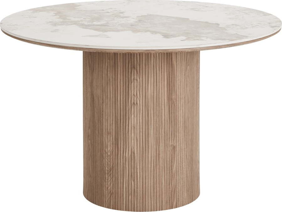 Kulatý jídelní stůl s deskou v dekoru mramoru ø 120 cm Athens – House Nordic House Nordic