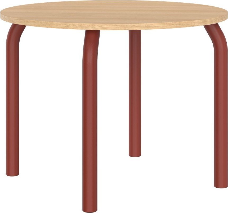 Kulatý jídelní stůl s deskou v dubovém dekoru ø 100 cm Meko – noo.ma NOO.MA