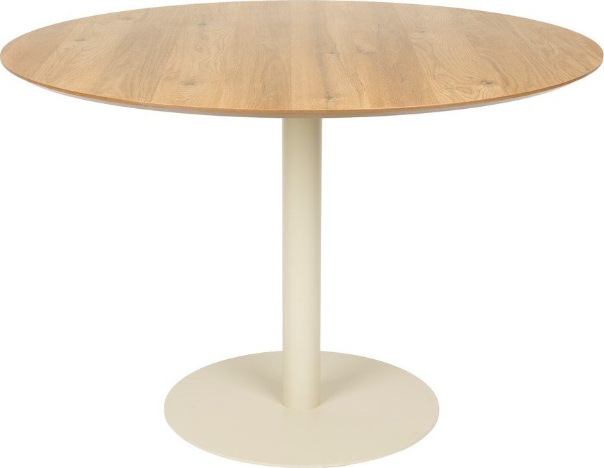 Kulatý jídelní stůl s deskou v dubovém dekoru ø 110 cm Steven – White Label White Label