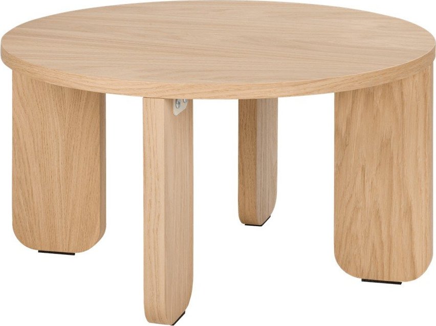 Kulatý konferenční stolek s deskou v dubovém dekoru v přírodní barvě ø 55 cm Kuvu – noo.ma NOO.MA