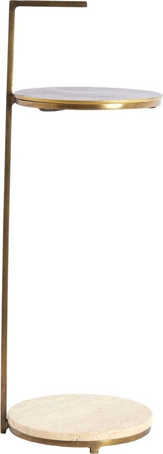Kulatý odkládací stolek s deskou z kamene ø 26 cm Leda – Light & Living Light & Living