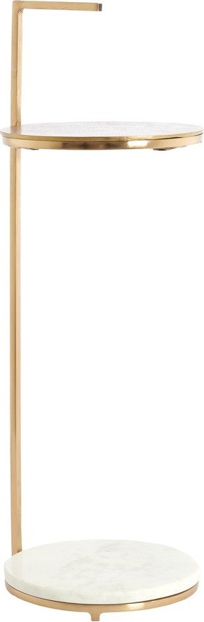Kulatý odkládací stolek s mramorovou deskou ø 26 cm Leda – Light & Living Light & Living