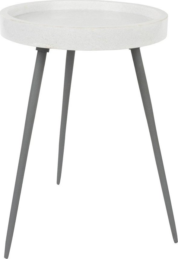 Kulatý odkládací stolek s mramorovou deskou ø 33 cm Karrara – White Label White Label