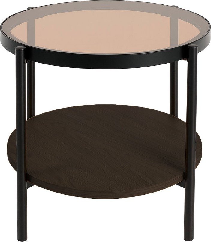 Kulatý odkládací stolek se skleněnou deskou ø 48 cm Hassel – Unique Furniture Unique Furniture