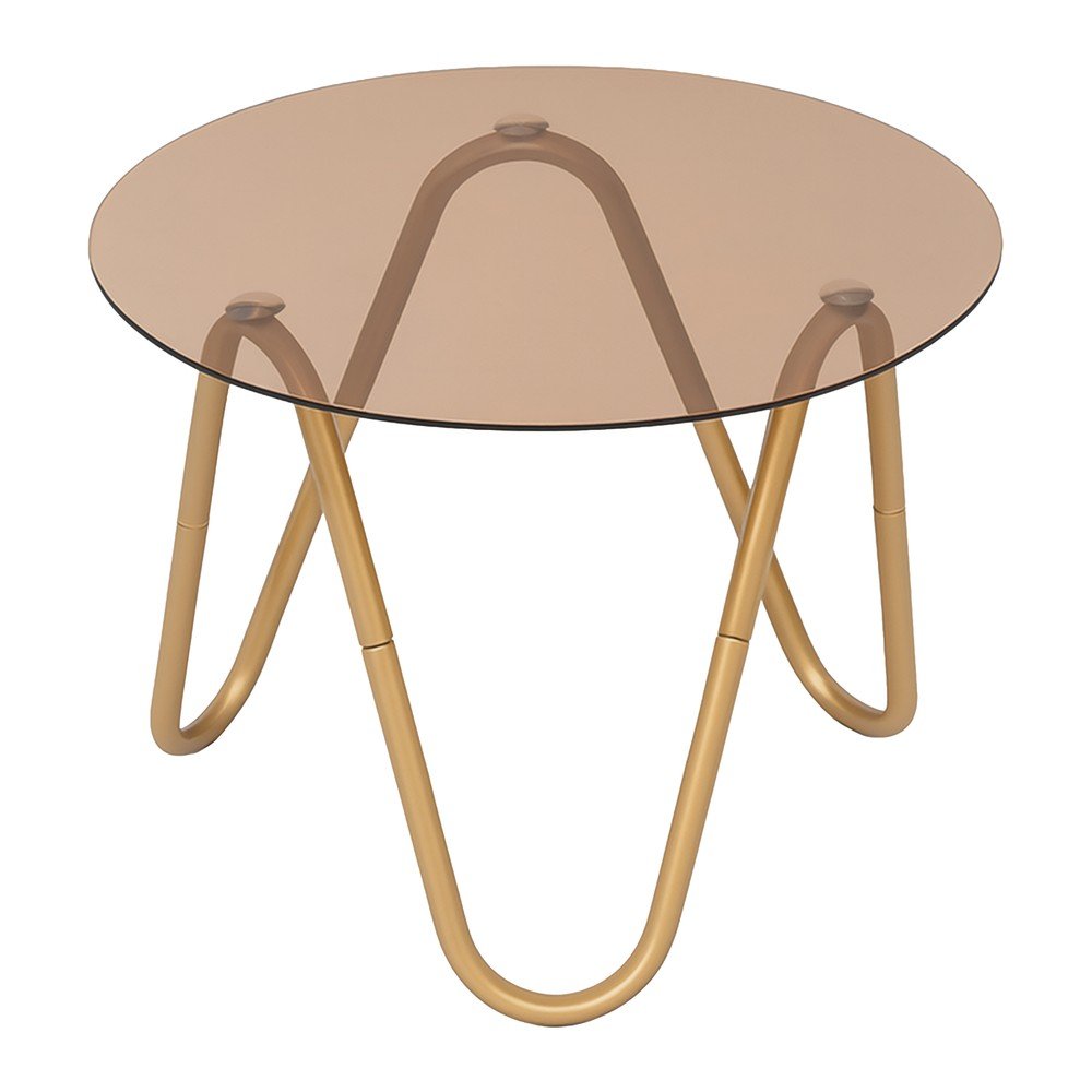 Kulatý odkládací stolek se skleněnou deskou ø 50 cm Ventana Round – Leitmotiv Leitmotiv