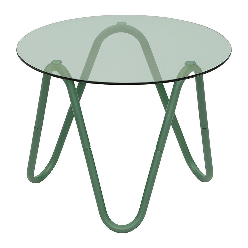 Kulatý odkládací stolek se skleněnou deskou ø 50 cm Ventana Round – Leitmotiv Leitmotiv