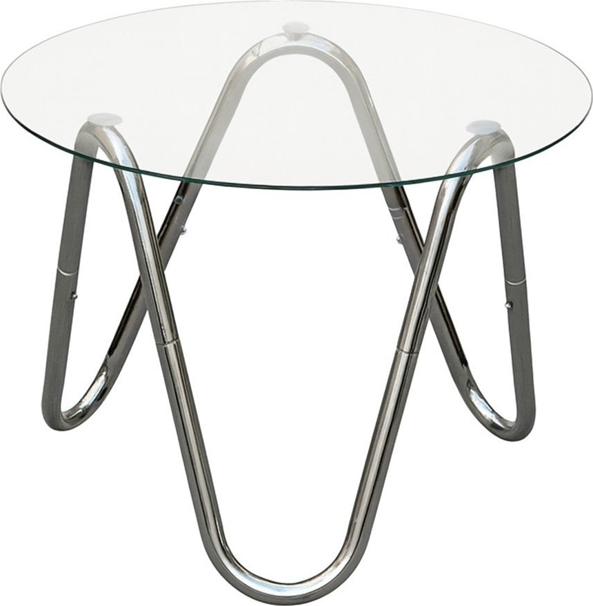 Kulatý odkládací stolek se skleněnou deskou ø 50 cm Ventana Round – Leitmotiv Leitmotiv