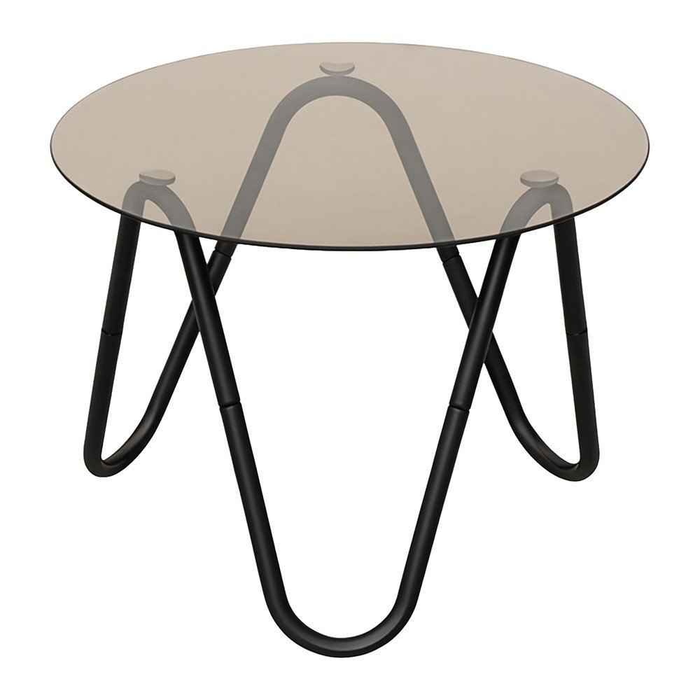 Kulatý odkládací stolek se skleněnou deskou ø 50 cm Ventana Round – Leitmotiv Leitmotiv