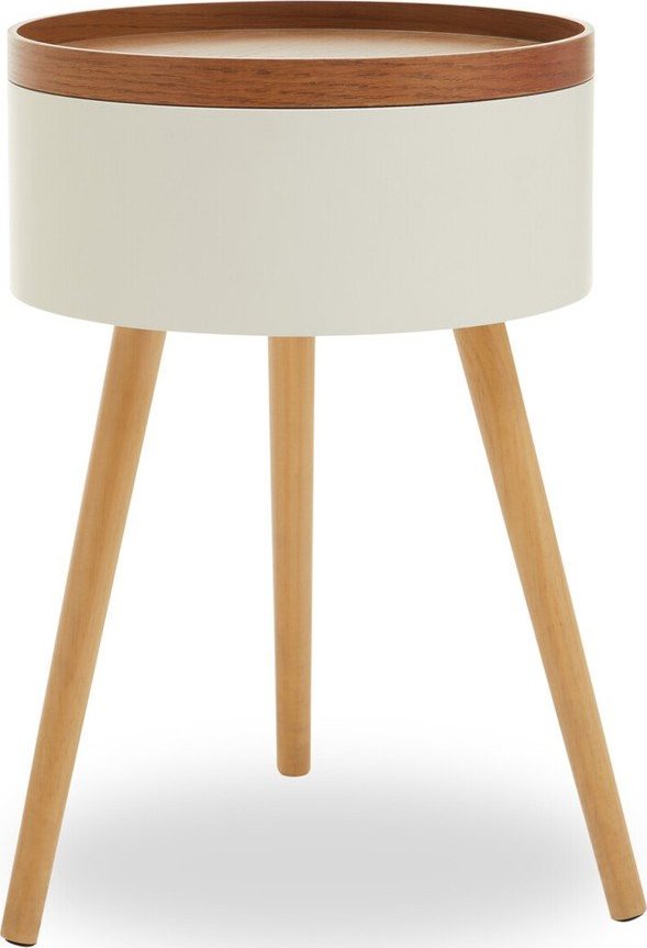 Kulatý odkládací stolek v dekoru borovice ø 38 cm Viborg – Premier Housewares Premier Housewares