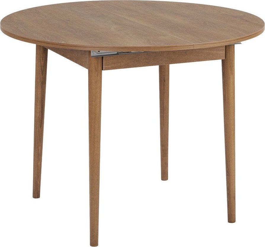 Kulatý rozkládací jídelní stůl s přídavnou deskou v dekoru dubu ø 100 cm Viona – Kalune Design Kalune Design