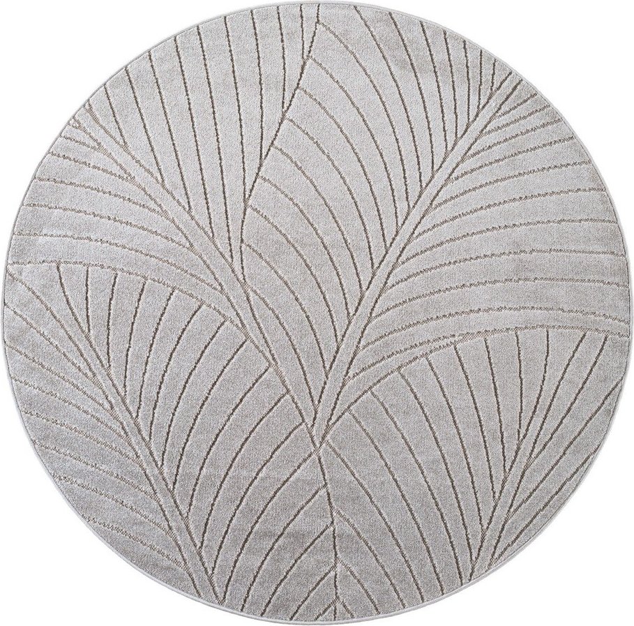 Kulatý vnitřní a venkovní koberec ve stříbrné barvě ø 80 cm Nova 1203 – Ayyildiz Carpets Ayyildiz Carpets