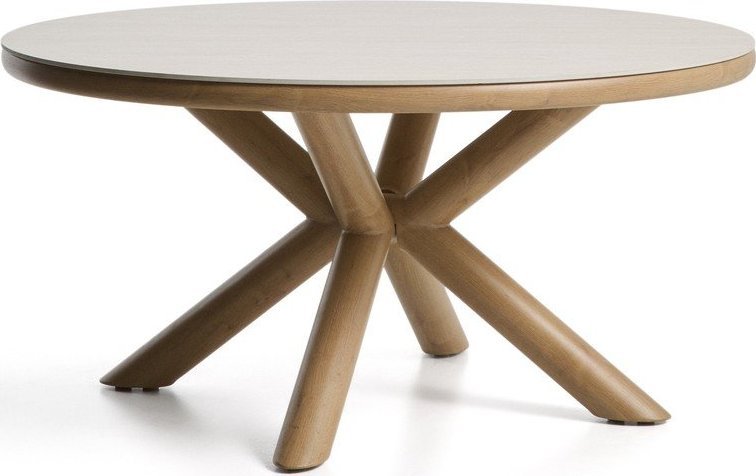 Kulatý zahradní jídelní stůl s keramickou deskou ø 148 cm Mirtia – Kave Home Kave Home