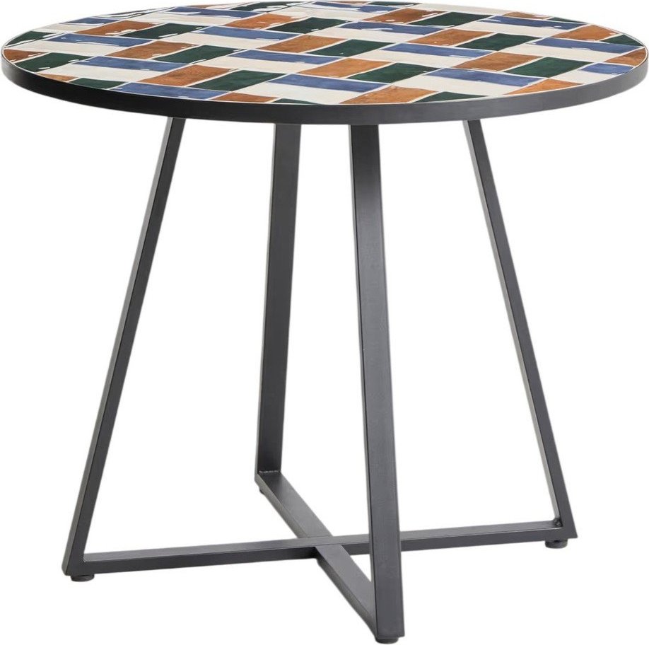 Kulatý zahradní jídelní stůl s keramickou deskou ø 90 cm Tella – Kave Home Kave Home