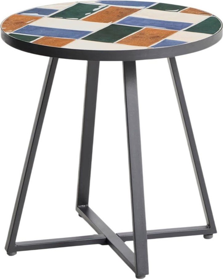 Kulatý zahradní stolek s keramickou deskou ø 45 cm Tella – Kave Home Kave Home