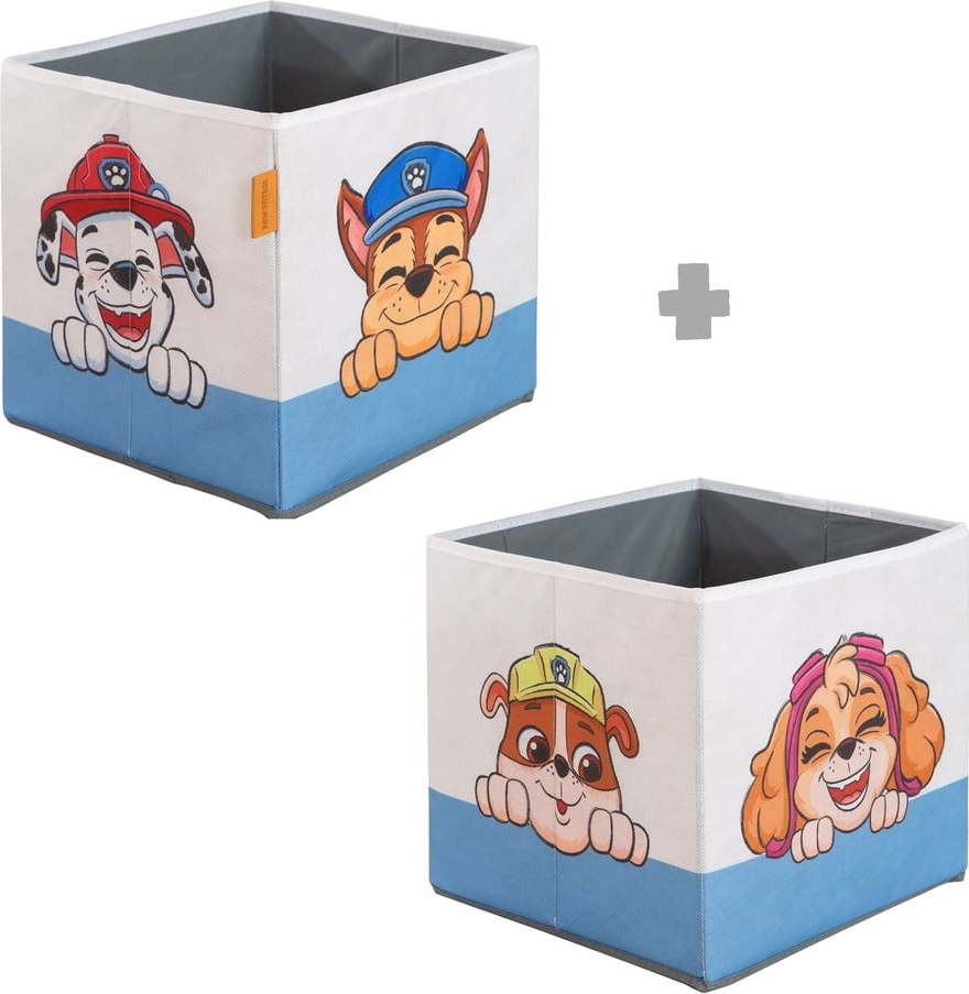 Látkové dětské organizéry na hračky v sadě 2 ks 27x27x27 cm Paw Patrol – Roba Roba
