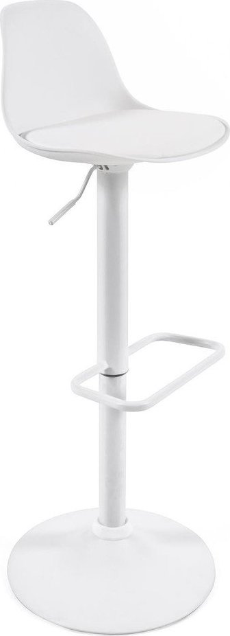 Matně bílá barová židle s nastavitelnou výškou z imitace kůže (výška sedáku 60 cm) Orlando-T – Kave Home Kave Home