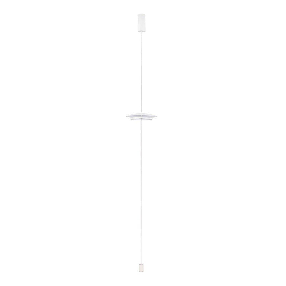 Matně bílá hliníková LED stmívatelná stojací lampa (výška 330 cm) Olos – Nova Luce Nova Luce
