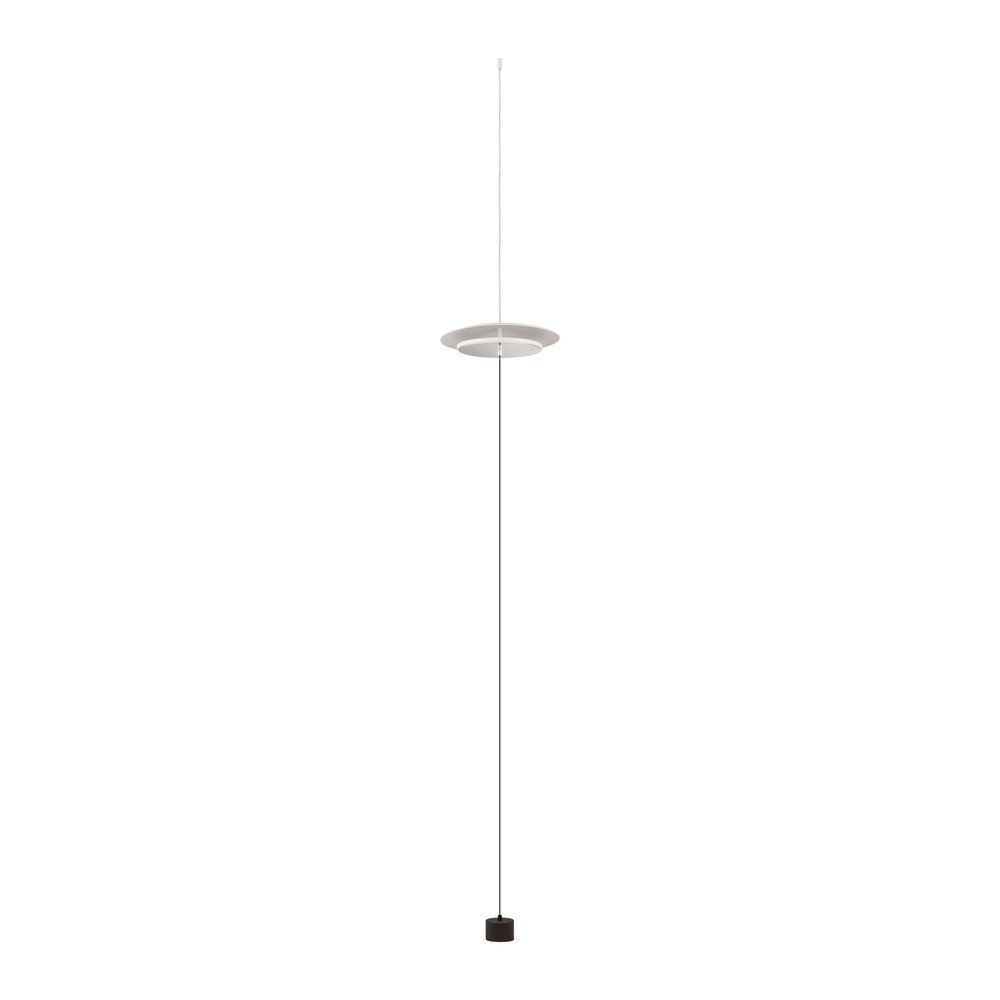 Matně bílá hliníková LED stmívatelná stojací lampa (výška 370 cm) Olos – Nova Luce Nova Luce