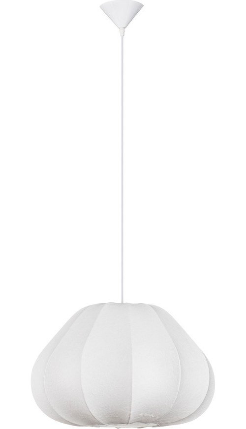 Matně bílé látkové závěsné svítidlo ø 50 cm Bora – Nova Luce Nova Luce