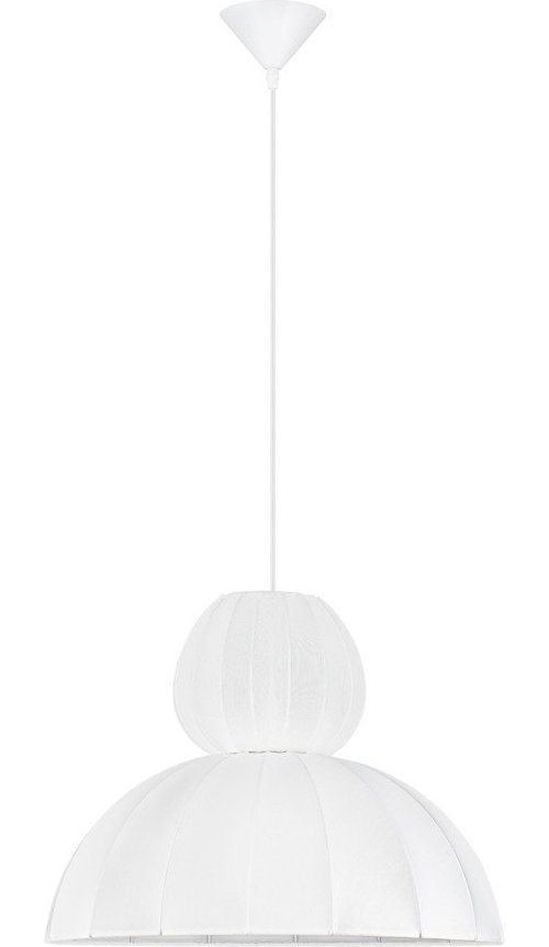 Matně bílé látkové závěsné svítidlo ø 50 cm Delina – Nova Luce Nova Luce