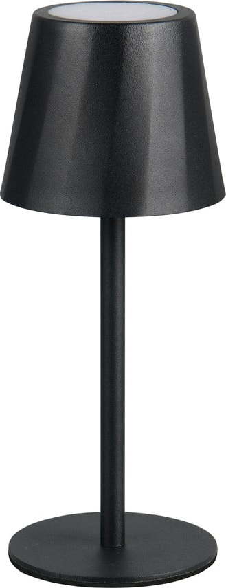 Matně černá LED stolní lampa s kovovým stínidlem (výška 21 cm) Diaz – Reality Reality