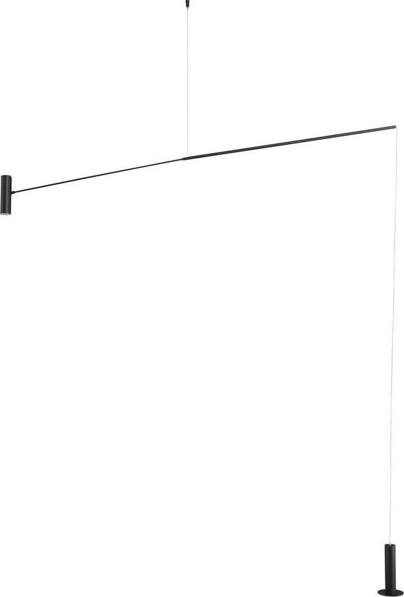 Matně černá kovová LED stojací lampa (výška 250 cm) Voice – Nova Luce Nova Luce