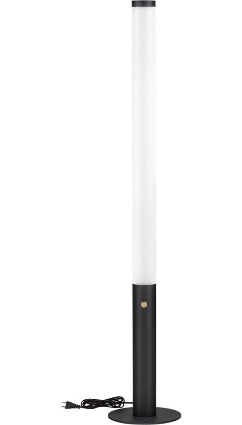 Matně černá ocelová LED stmívatelná stojací lampa se stínidlem z akrylového skla (výška 141 cm) Glaze – Nova Luce Nova Luce
