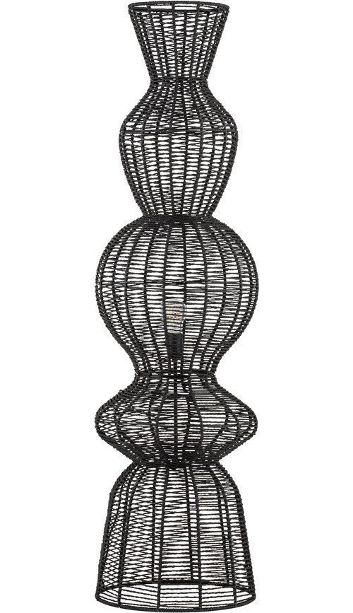 Matně černá provazová stojací lampa (výška 136 cm) Breena – Nova Luce Nova Luce