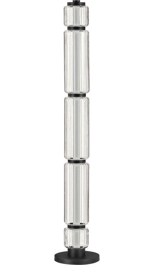 Matně černá skleněná LED stojací lampa (výška 123 cm) Liesa – Nova Luce Nova Luce