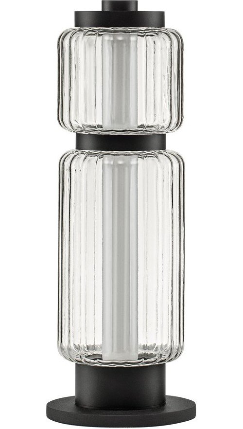 Matně černá skleněná LED stolní lampa (výška 39 cm) Liesa – Nova Luce Nova Luce